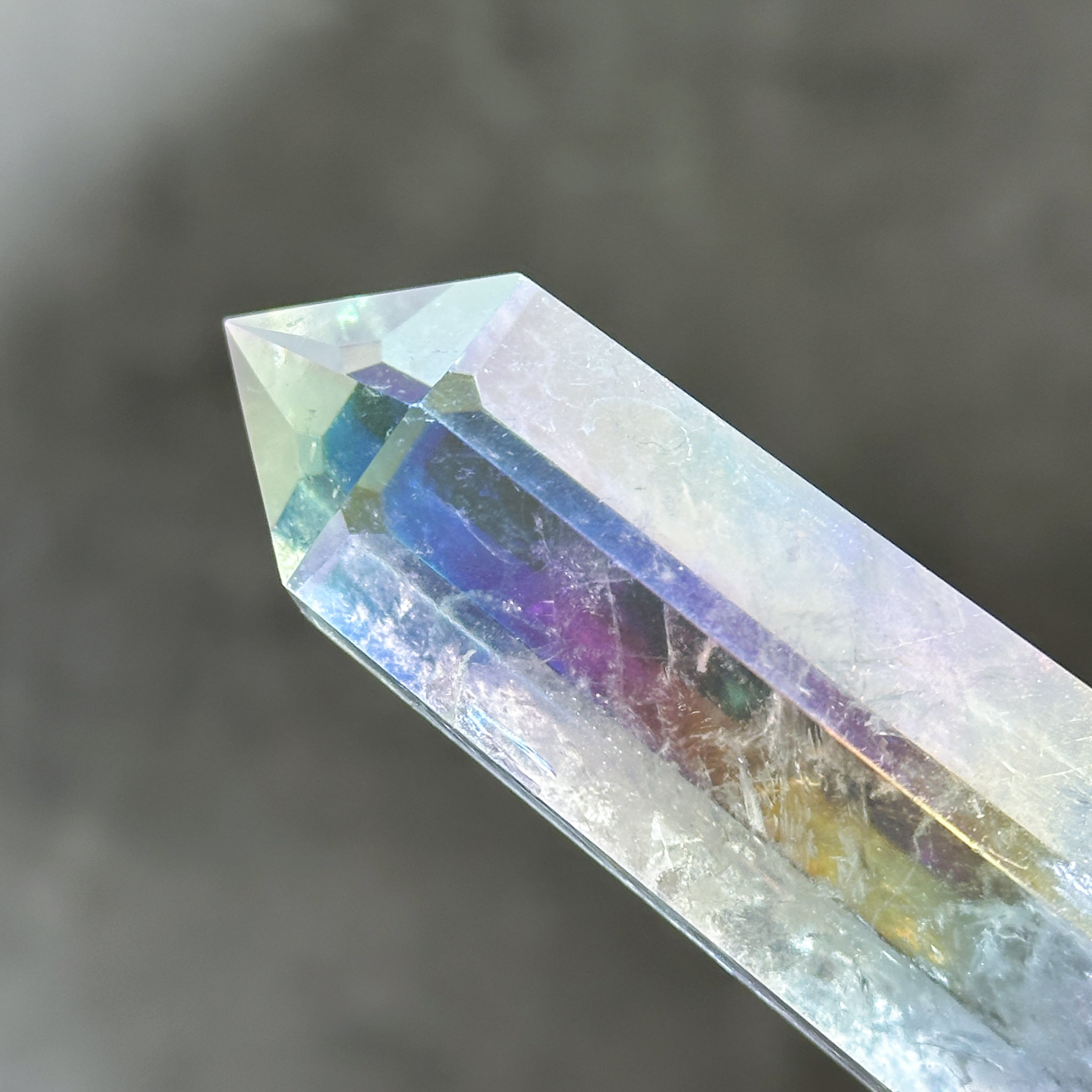 2つセット オーラクォーツ　タワー　kamoku 天然石 透明感◎エンジェルオーラクォーツ Quartz Aura Angel タワー81◇ 置物