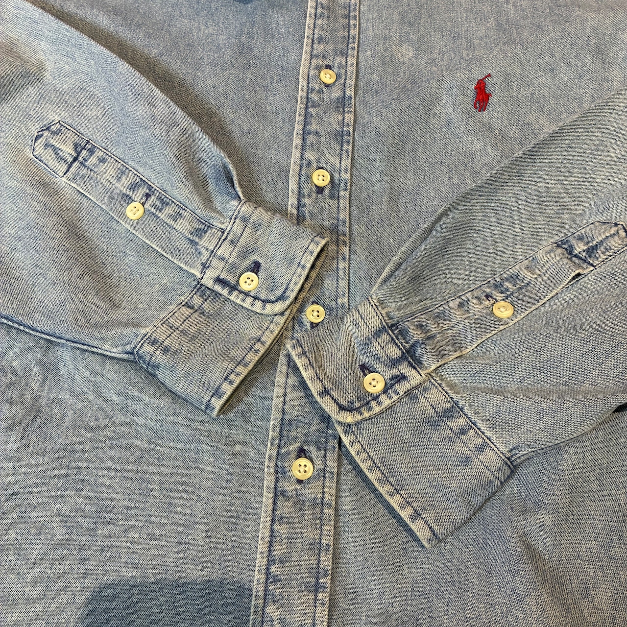 90s Polo Ralph Lauren / BLAIRE デニムシャツ / ボタンダウン / 刺繍ロゴ / XL