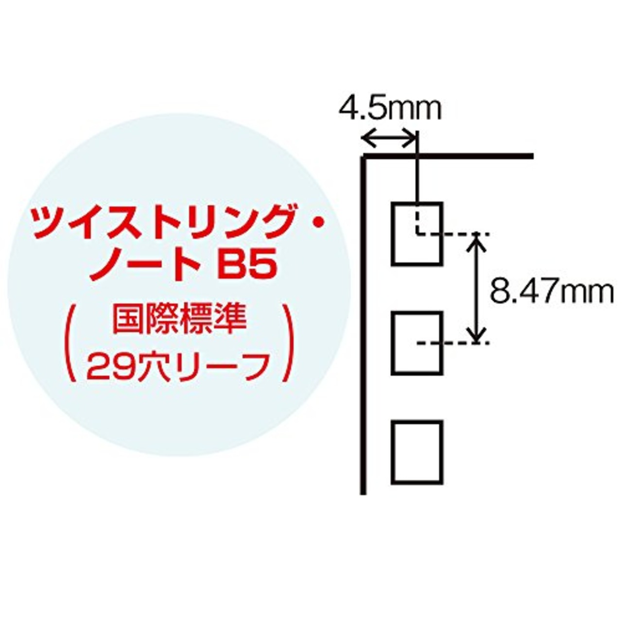 リヒトラブ ツイストリングノート専用リーフ セミB5 29穴 A罫 1組=30枚入り N1600A