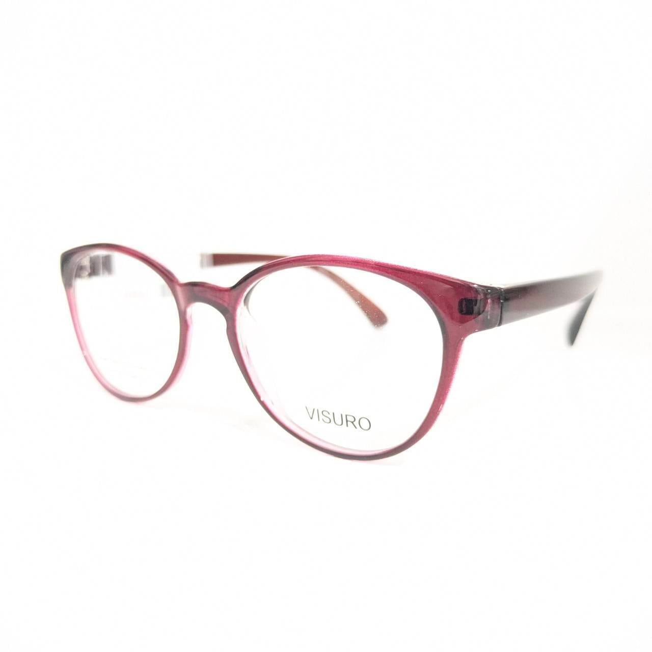 【VISURO】ボストンセルフレーム ワインレッド