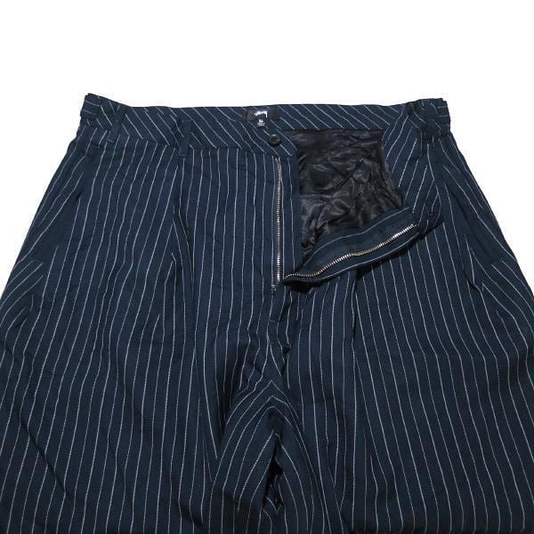 STUSSY ステューシー ボリューム プリーツ ストライプ ショーツ ネイビー STUSSY ステューシー VOLUME PLEATED STRIPE SHORT ボリューム