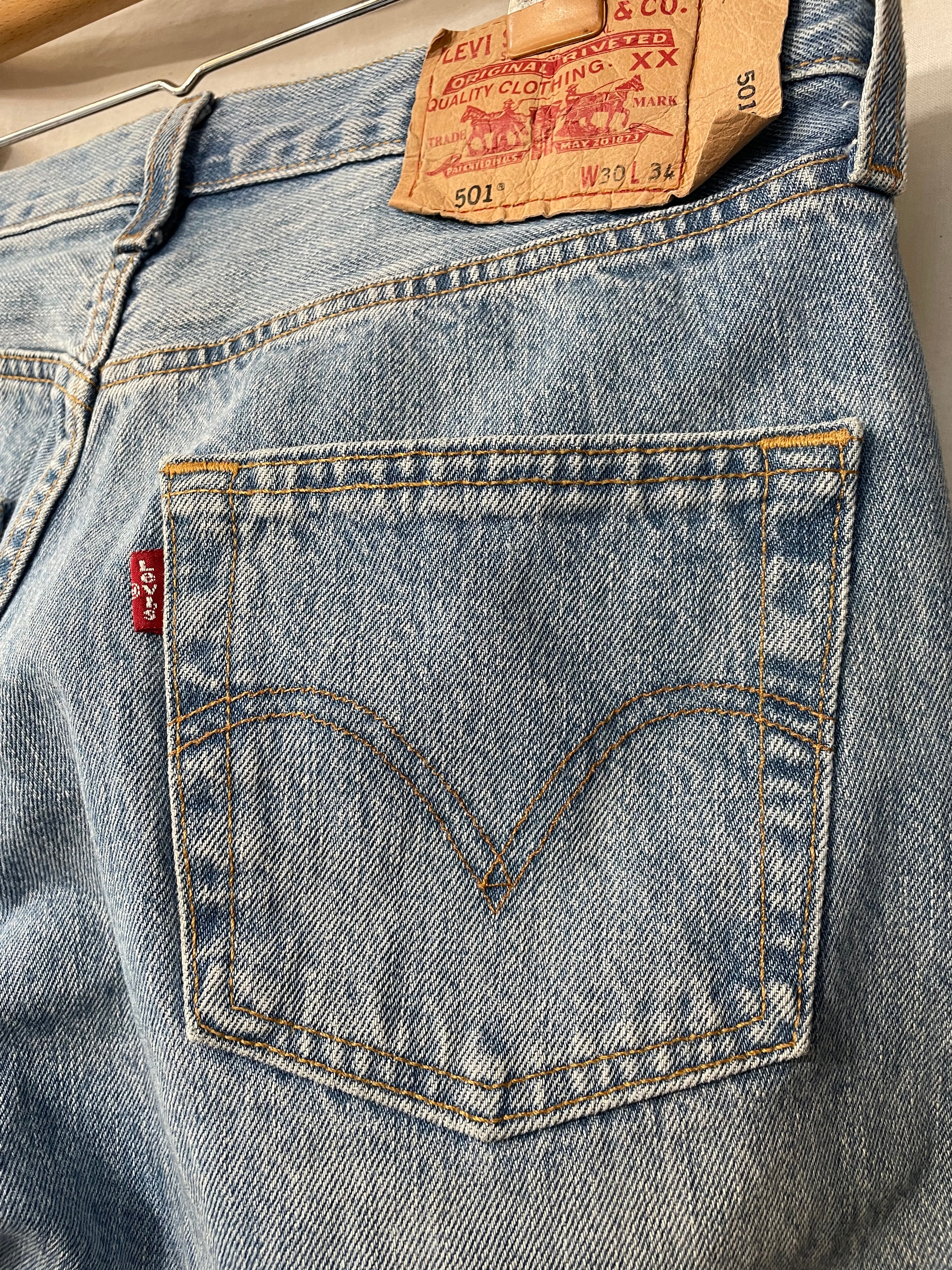 か*ね様 Levi'sユーロリーバイス501 ストレートデニム ジーンズW38 Hungary製 Euro Levi's 501 ストレートデニム W30 ユーロリーバイス