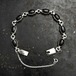 Vintage Silver Onyx Chain Bracelet [MEXICO STERLING × Onyx] Hexagon Design