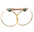 【ピアス】ムーン×タヒチアンパール