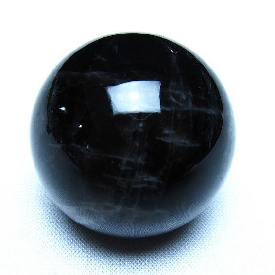 黒水晶 モリオン 丸玉 35mm スフィア 置物 原石 141-7402