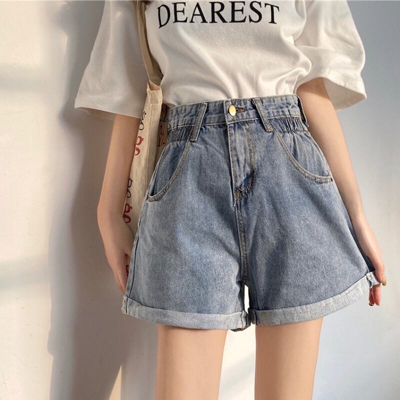 ハイウェストサマーAラインパンツ グレー 夏物 ショーツ ブルマー 萌量不足27995267060