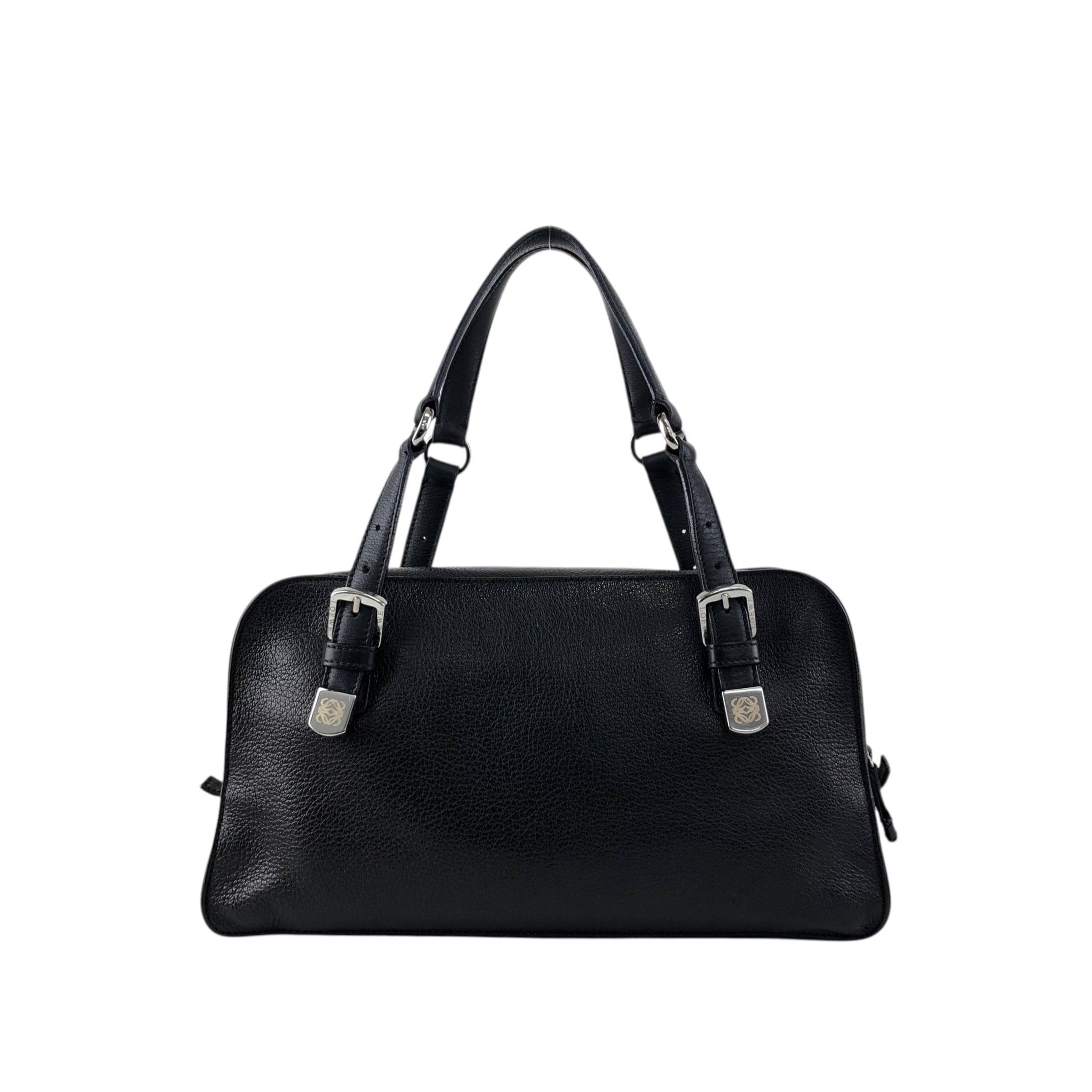 LOEWE ロエベ ハンドバッグ ブラック アナグラム スタッズ レザー ミニ