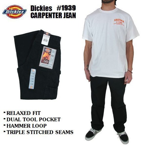 Dickies "Relaxed Fit Duck Carpenter Jean" ソフトダック地 ペインターパンツ 5サイズ