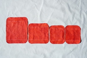 手縫い茜染め布ナプキンセット