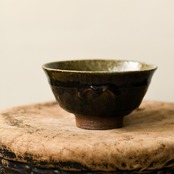 倉敷青木窯　5寸丼鉢　黒