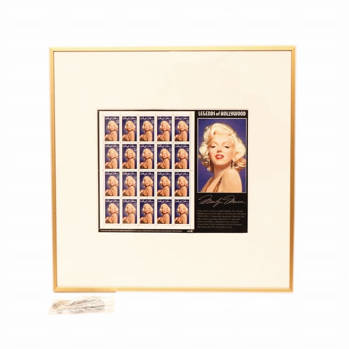 マリリンモンロー　切手シート　レア マリリンモンロー・切手シート・額入・レトロ・アンティーク・No