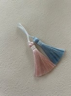 輸入デザインタッセル シンプルタッセル MIXカラー ピンク/ライトブルー カルトナージュ デコレーション材 アクセサリーパーツ