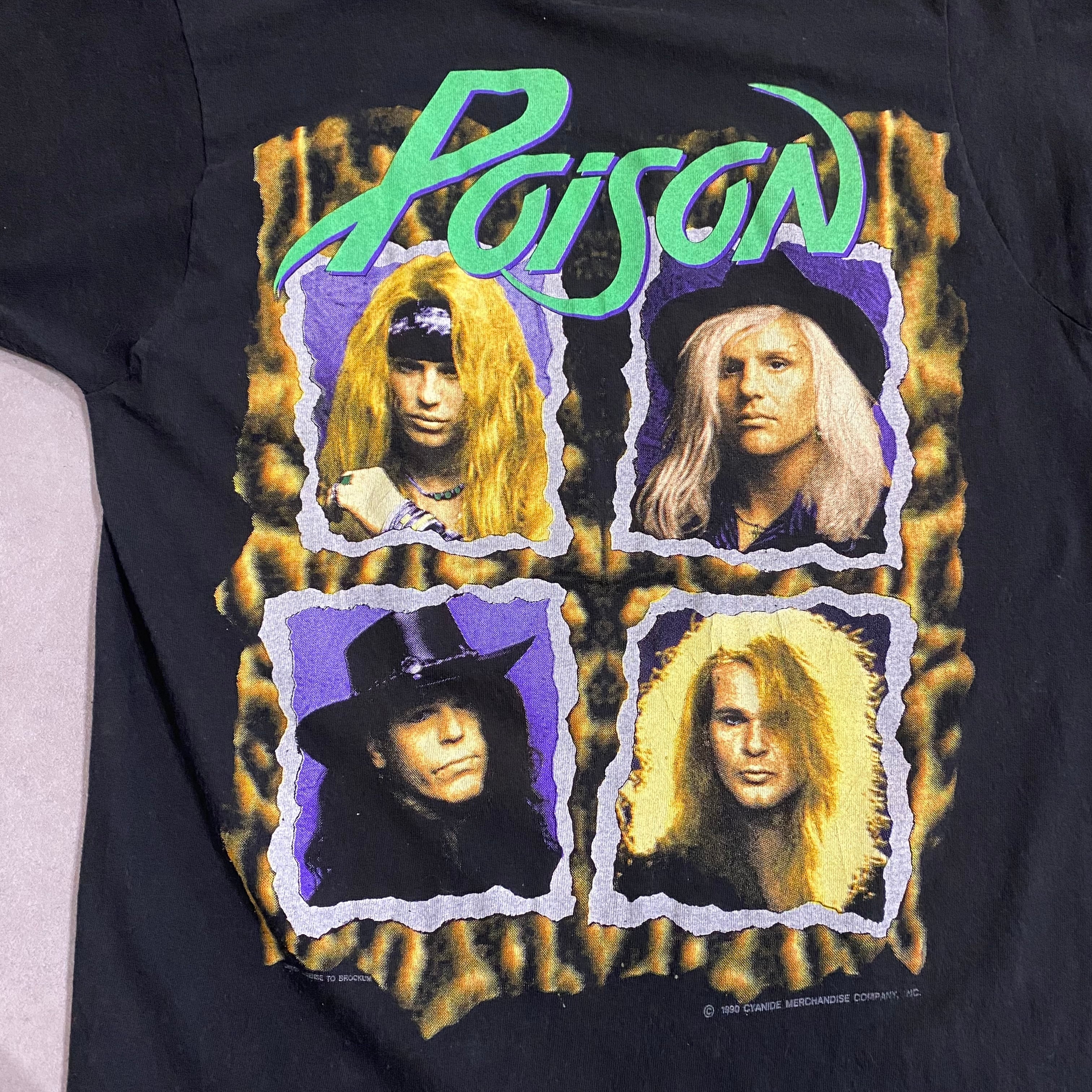 USA製 90年代 size : M【 poison 】ポイズン バンドTシャツ ツアーT ...