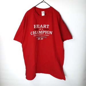 ギルダン　半袖　プリントTシャツ　スポーツ　メキシコ製　レッド　XL