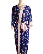 Long Robe Sakura Navy ロングローブサクラネイビー