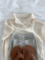 【送料無料/取寄/韓国直送】digreen 26/SM  better day クロシェシャツ｜夏服｜韓国子供服