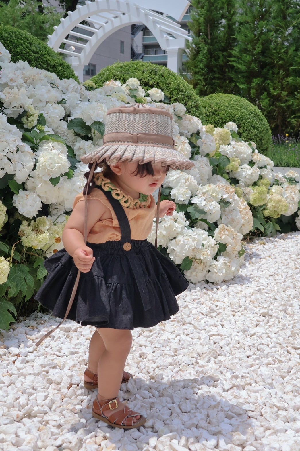 wonny ribbon / Black denim skirt | RUDDY HOUSE