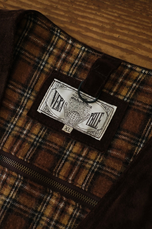Utah/90’s “VERA PELLE” suède leather vest/made in Italy
