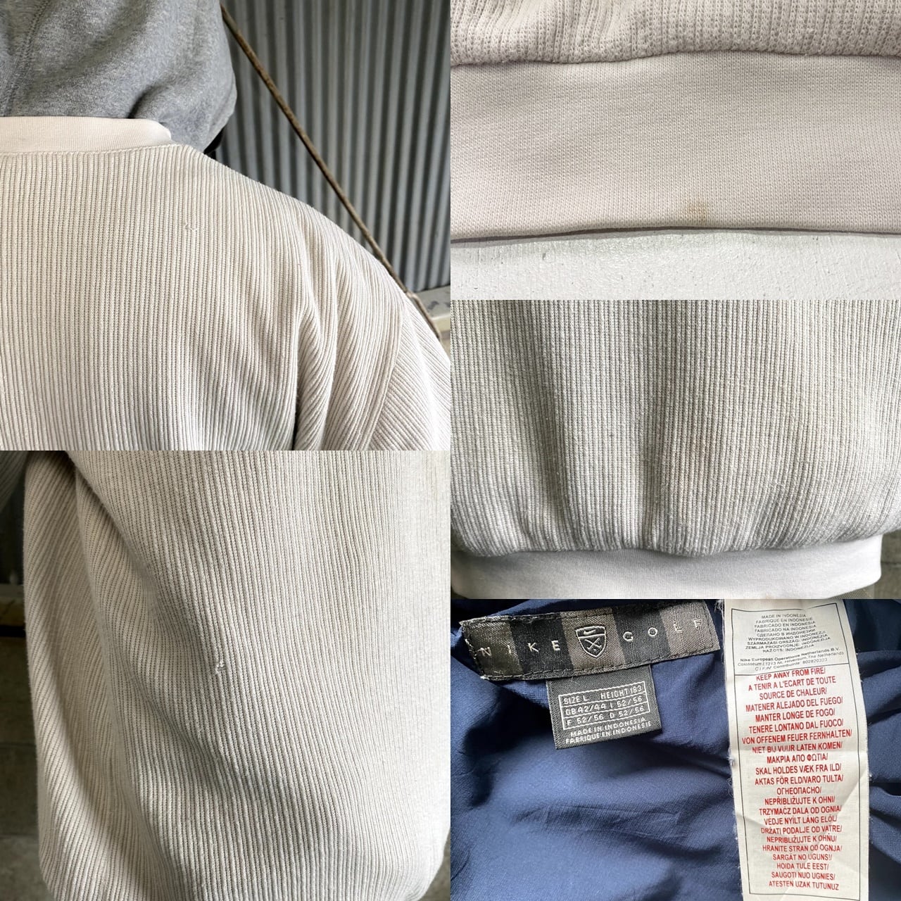 訳あり特価 90年代 NIKE GOLF ナイキ ゴルフ ワンポイントロゴ刺繍 V