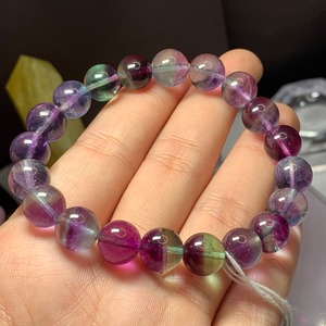 f95多彩な濃い色合い✩グラデーションフローライトブレスレット