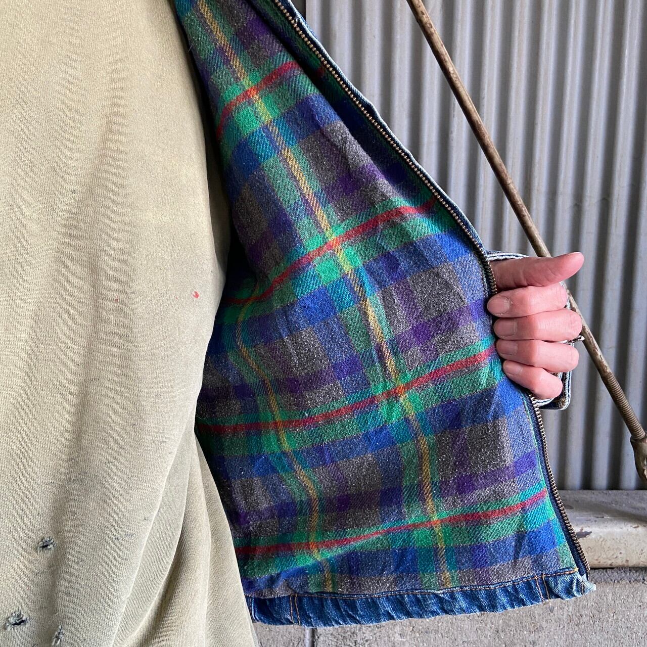 90年代 OLD GAP オールドギャップ 91-Bタイプ チェックライナー デニム