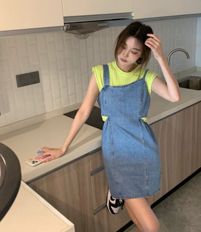 サマースカート ニット 夏物 グリーン モンロー56203441627