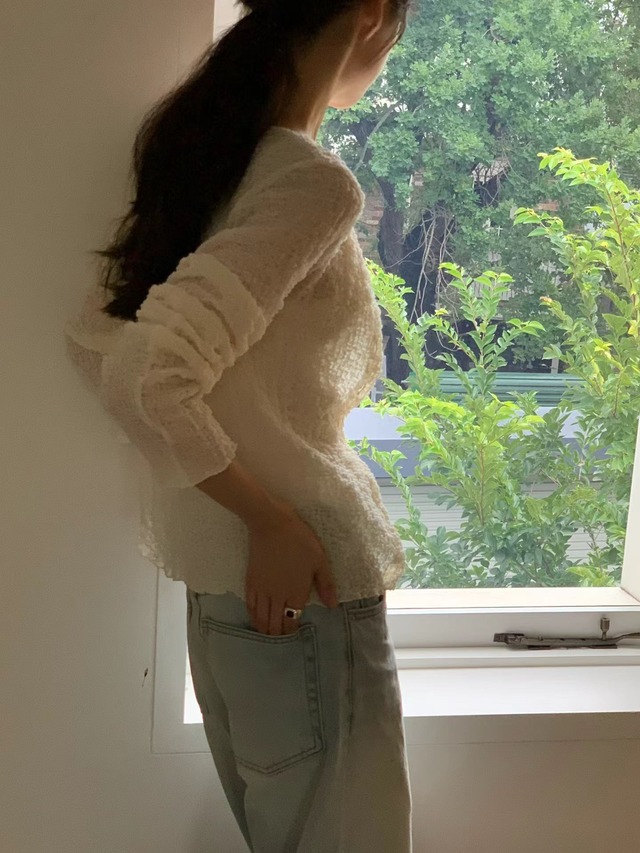 (予約) ounce / Cloud wrinkle cardigan 3color