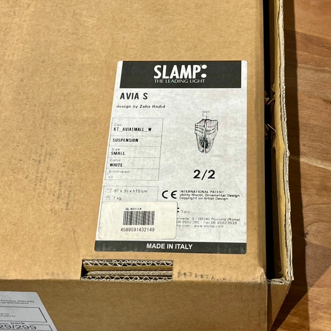 未使用品 SLAMP スランプ AVIA SUSPENSION S WHITE アヴィア サスペンション ホワイト ペンダントライト サスペンションライト 吊り下げ照明 天井照明 デザイナーズ家具 イタリア モダン ラグジュアリー ホテルライク