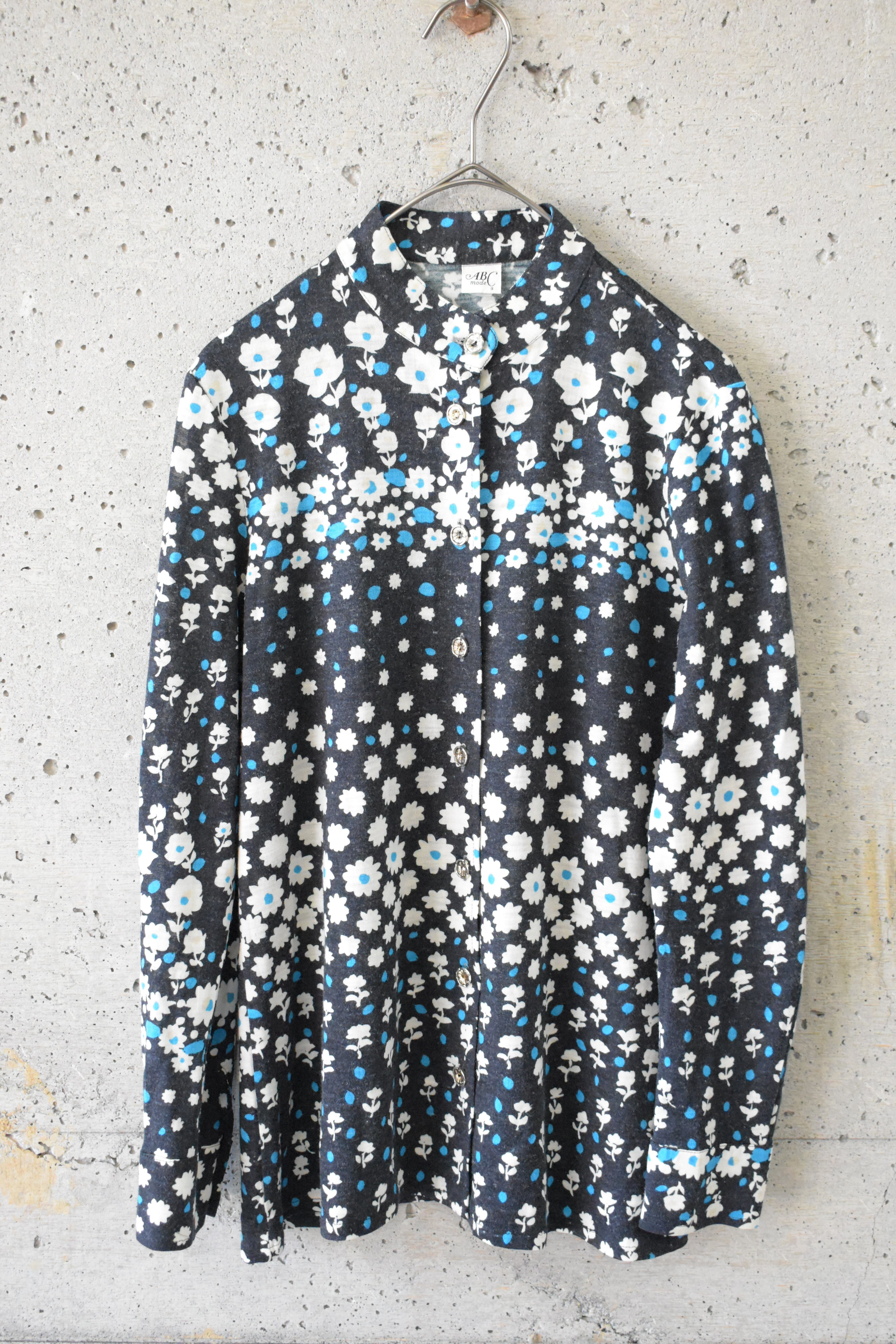 Floral-print stretch shirt