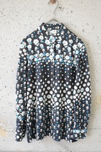 Floral-print stretch shirt
