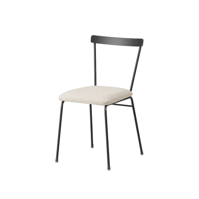 L WORK CHAIR [FCO1750 FB-AA] ｜ 機能性張地 コンパクト設計 ダイニングチェア アイアンチェア 鉄家具 国産家具