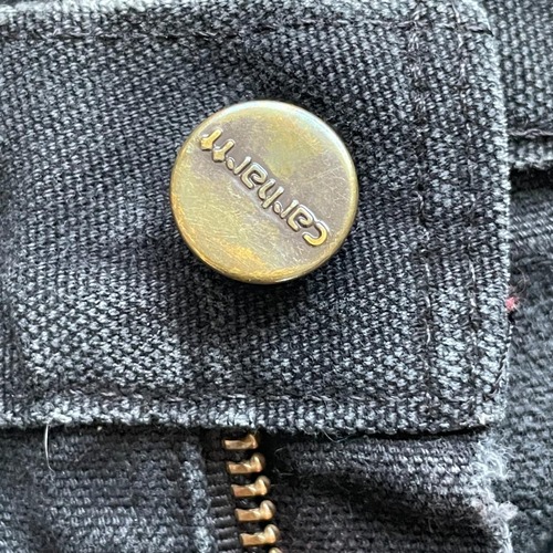 ブラック ダブルニー Carhartt B136 GVL 32×32 詳細写真10