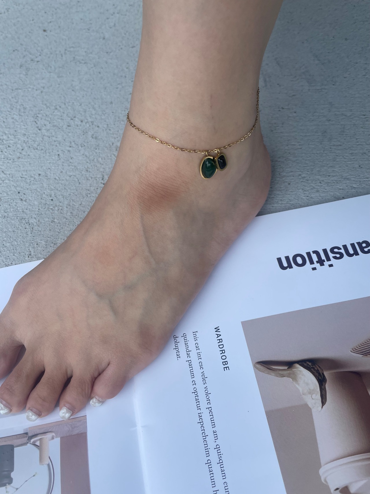 stone anklet