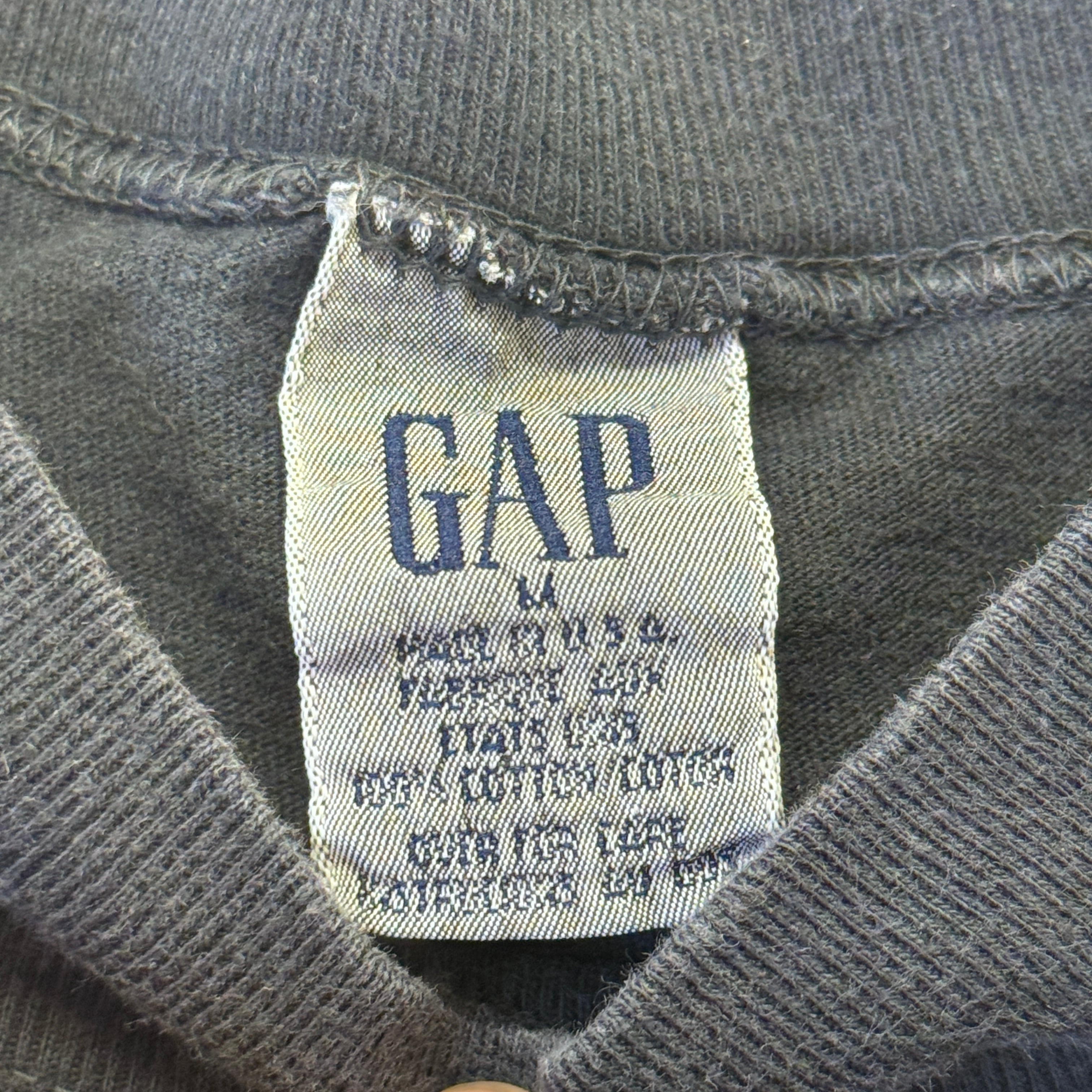 ⓀOLD GAP L/S T-SHIRT BLACK SIZE M USA製 | safarionline