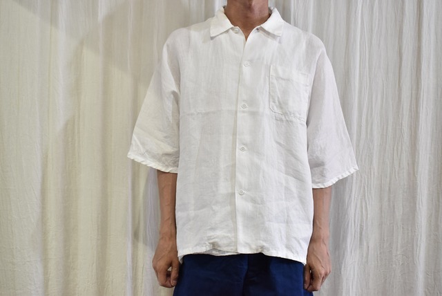 aulico　SHORT SLEEVE SHIRT WHITE