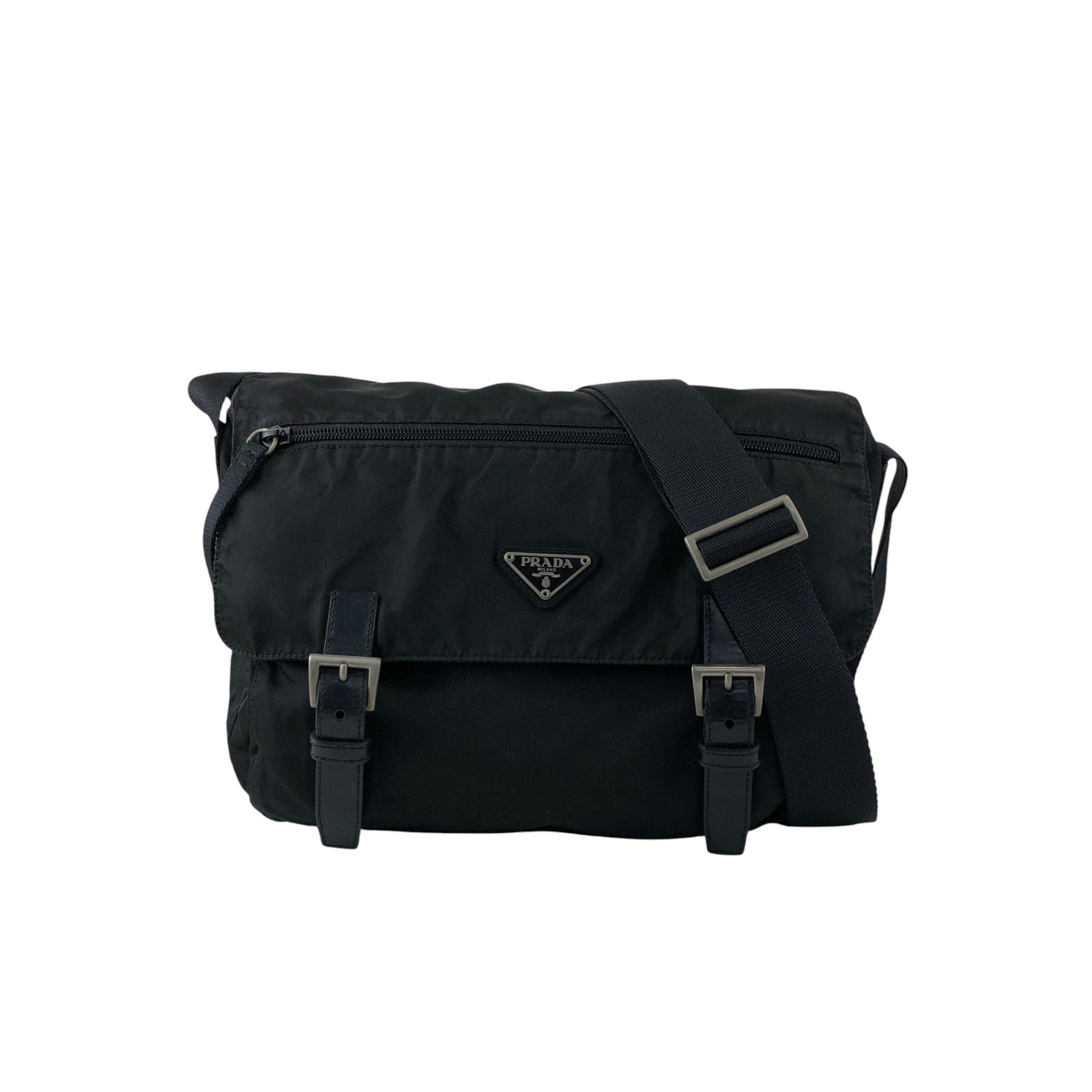 PRADA プラダ ショルダーバッグ ブラック トライアングルロゴ ナイロン