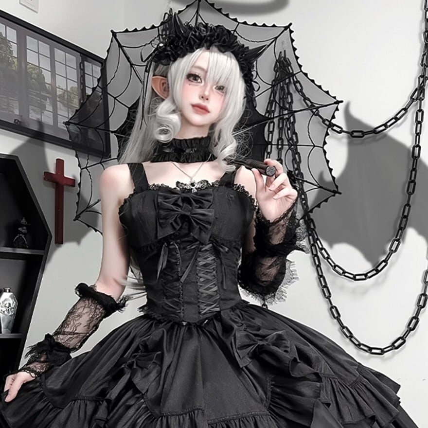 ゴスロリ通販 With U ドレス 黒ドレス セットアップ ダーク