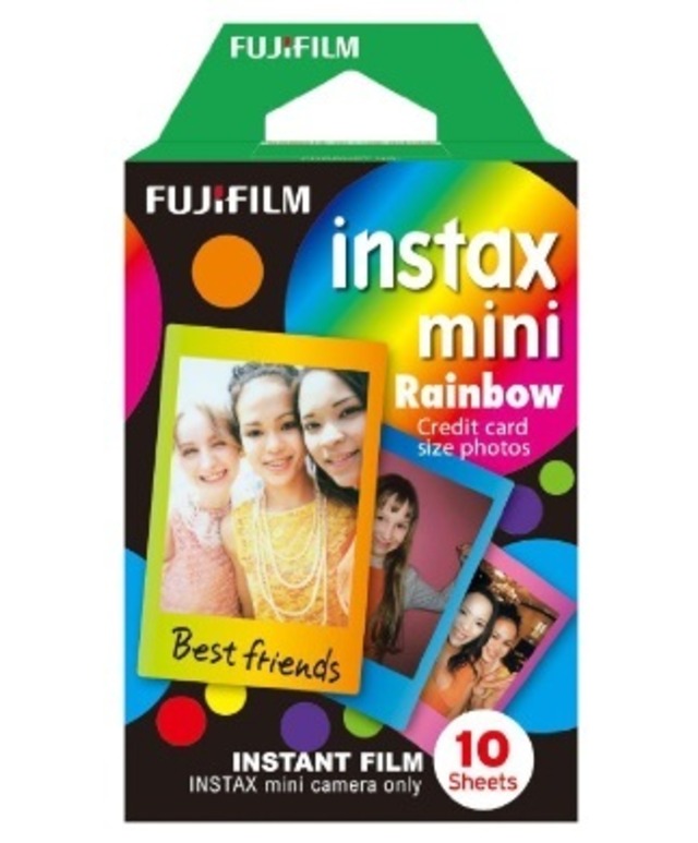 FUJIFILM インスタントカメラ チェキ用フィルム 10枚入 絵柄 (レインボー) INSTAX MINI RAINBOW  WW1（Fujifilm Instax Mini Rainbow Instant Film, 10 Photos/Pack (Rainbow)） |  ray-japan