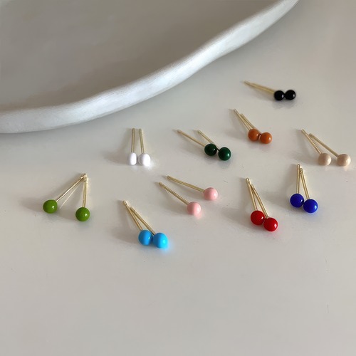 カラーボール ミニピアス
