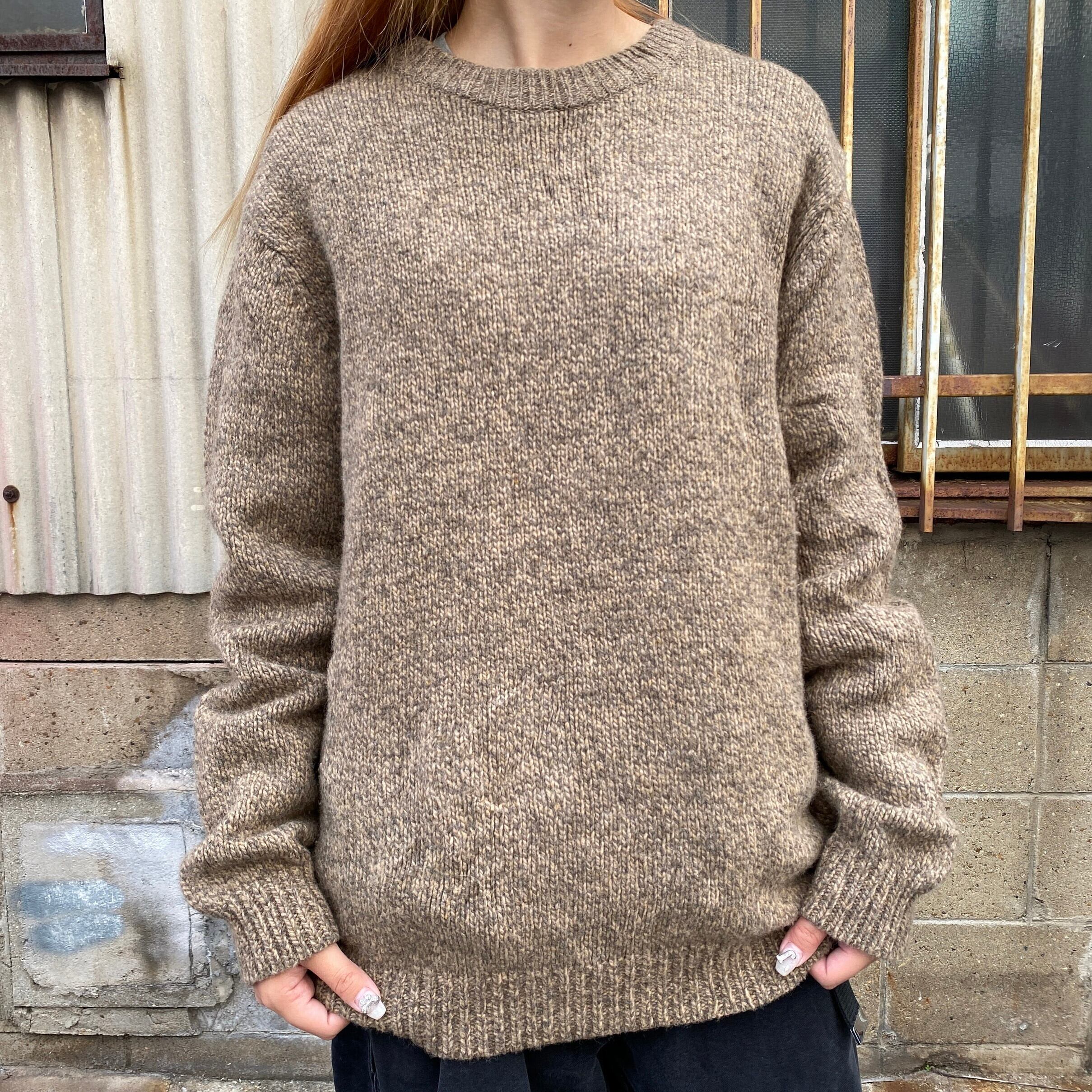 L L Bean エルエルビーン ラムズウール 無地 ニットセーター メンズl 古着 ブラウン系 茶色 ニットセーター Cave 古着屋 公式 古着通販サイト