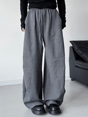 Drawstring drape soft sweat wide pants 2color [T2537]