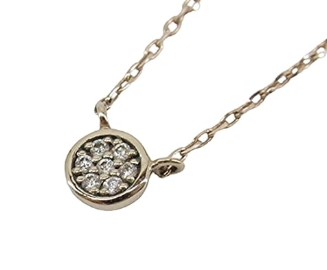 ete】 K10MPGブリリアント ダイヤモンド ネックレス/0.02ct