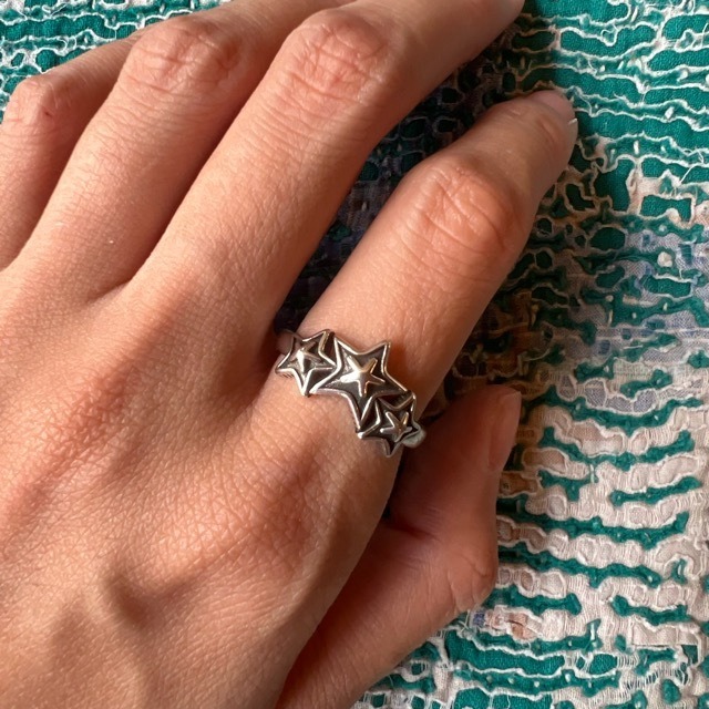TOPANGA Jewelry 3star Ring　Size 12　3スターリング　レトロ　星 シンプル　指輪　リング　プレゼント　Ring　Simple　Silver　star