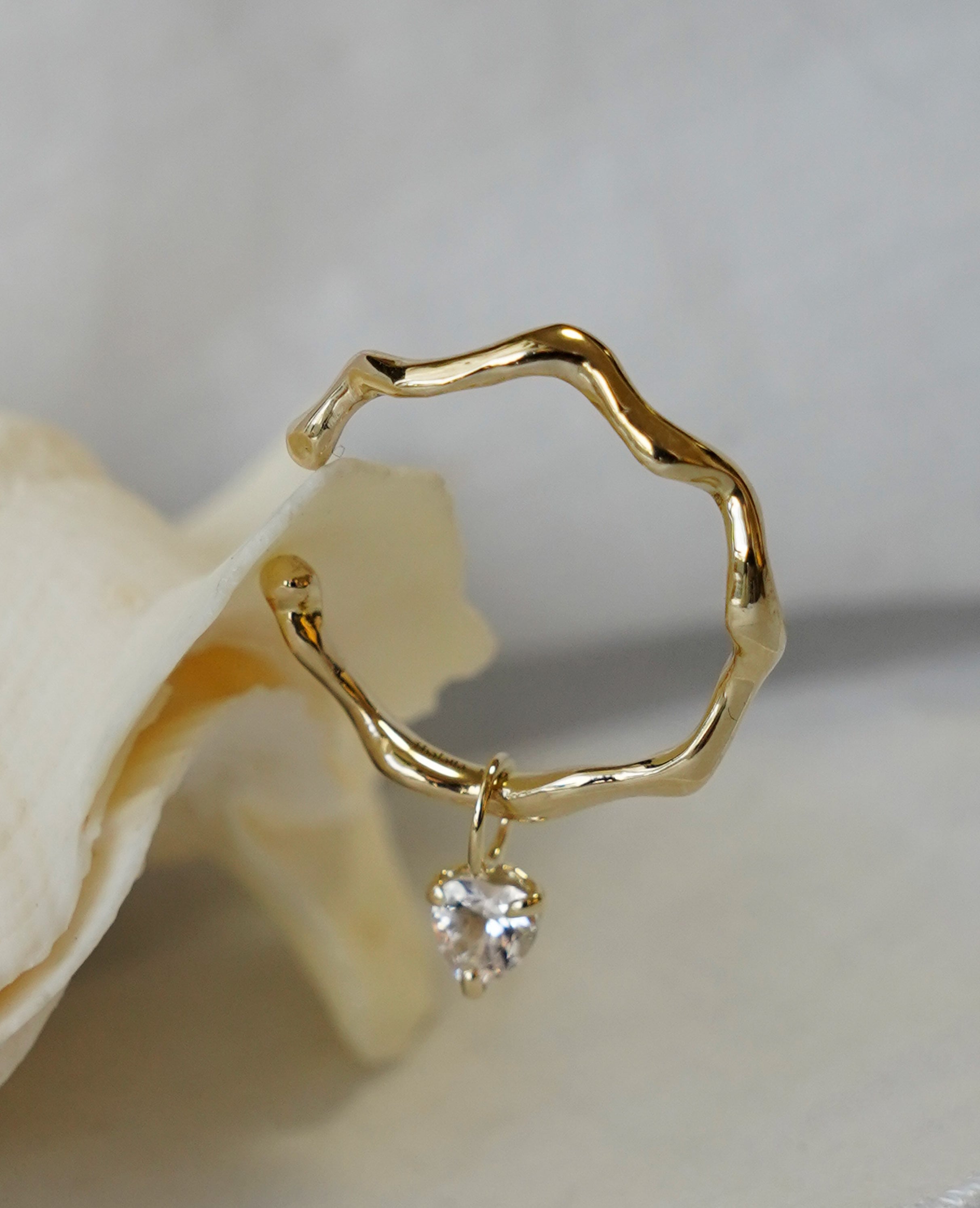 (K10)Birthstone Earcuff Ring①
