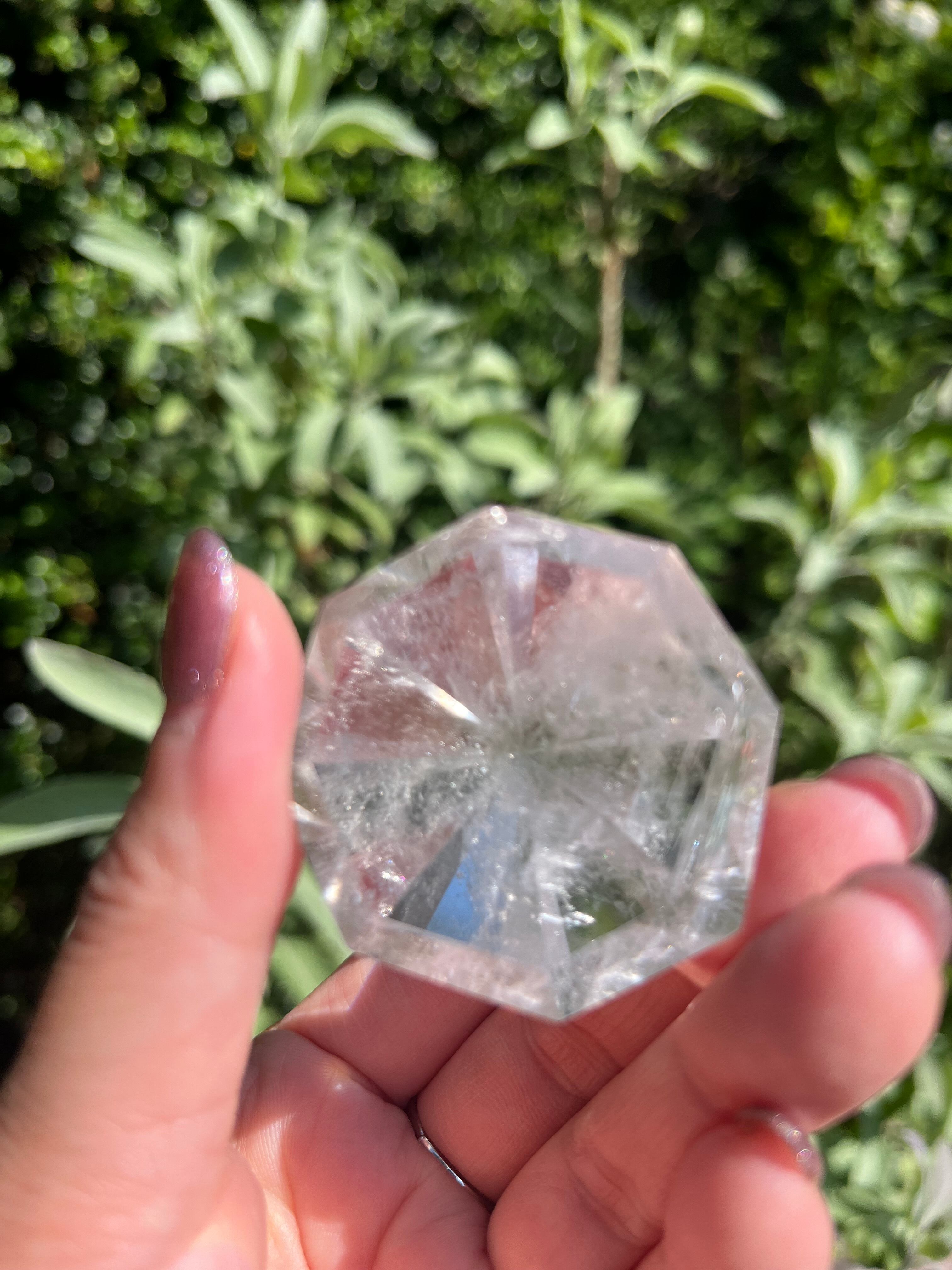 水晶　カットポイント ボリビア産・アメジスト ハーフポリッシュポイント底面カット