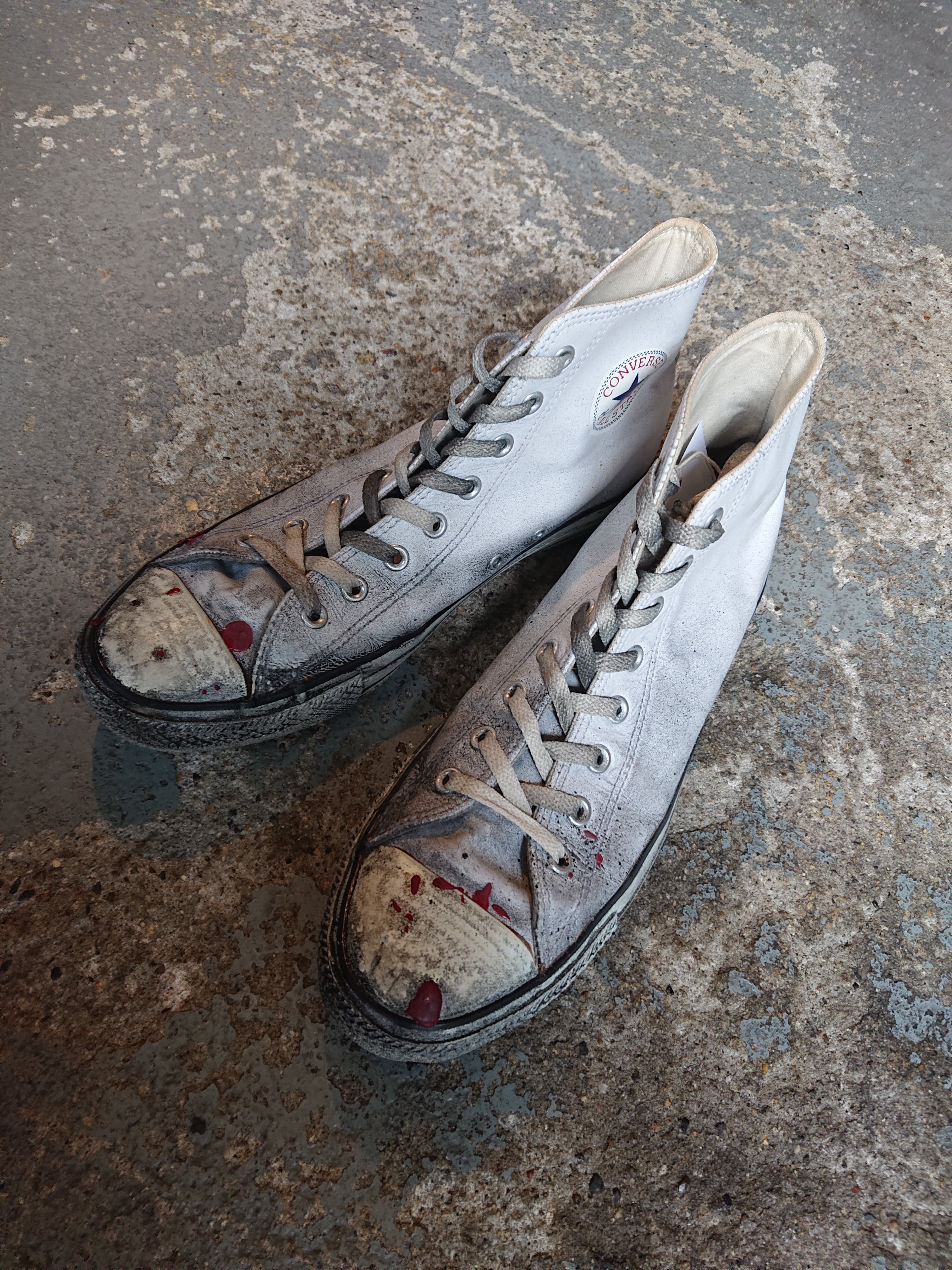 CONVERSE ALLSTAR WHITE LEATHER AGED