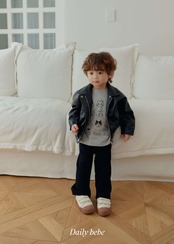 【取寄】Dailybebe フェイクレザージャケット｜秋服｜韓国子供服｜26/AT