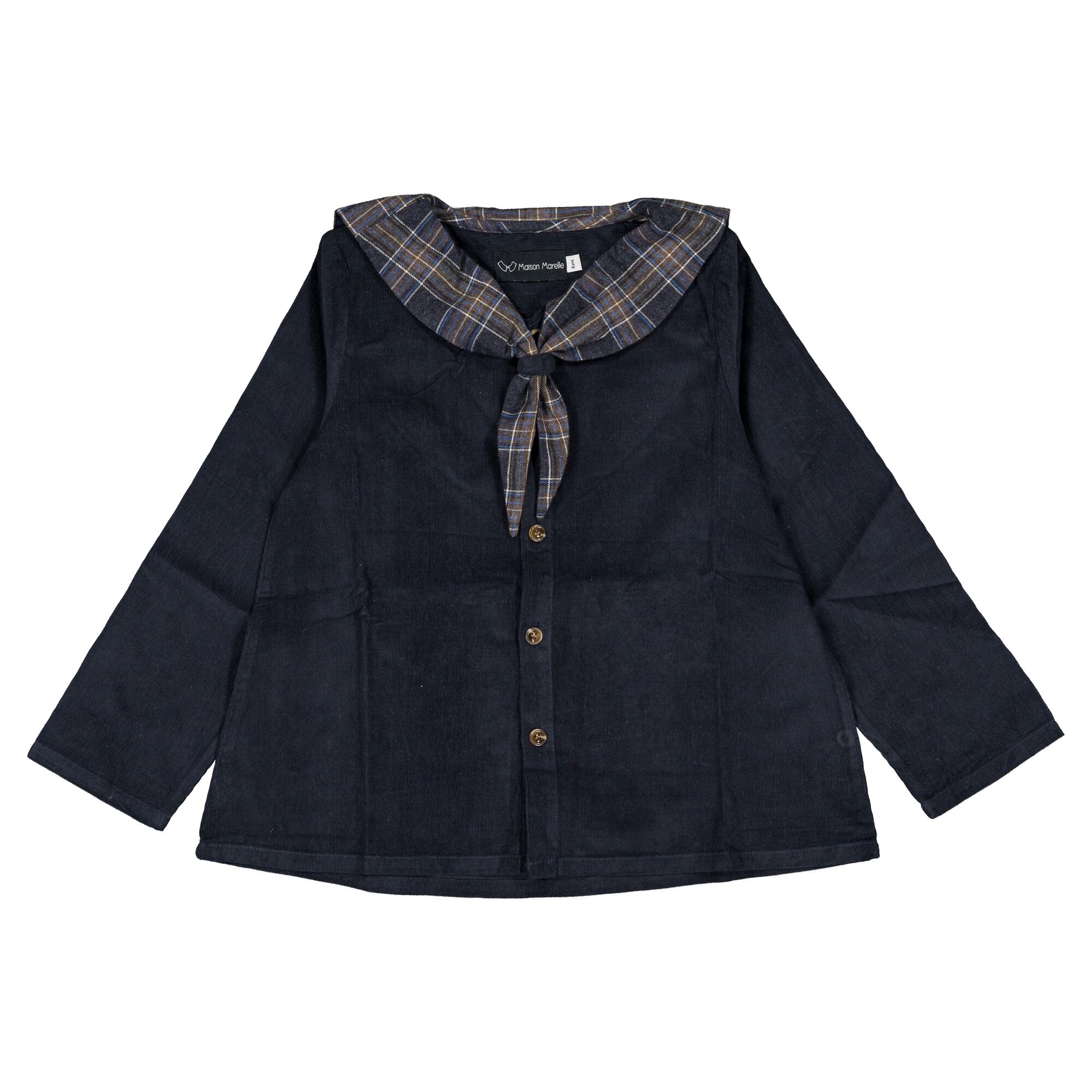 【予約・特典あり】Maison Marelle / Blouse MONGE - velvet blue / 6Y~12Y