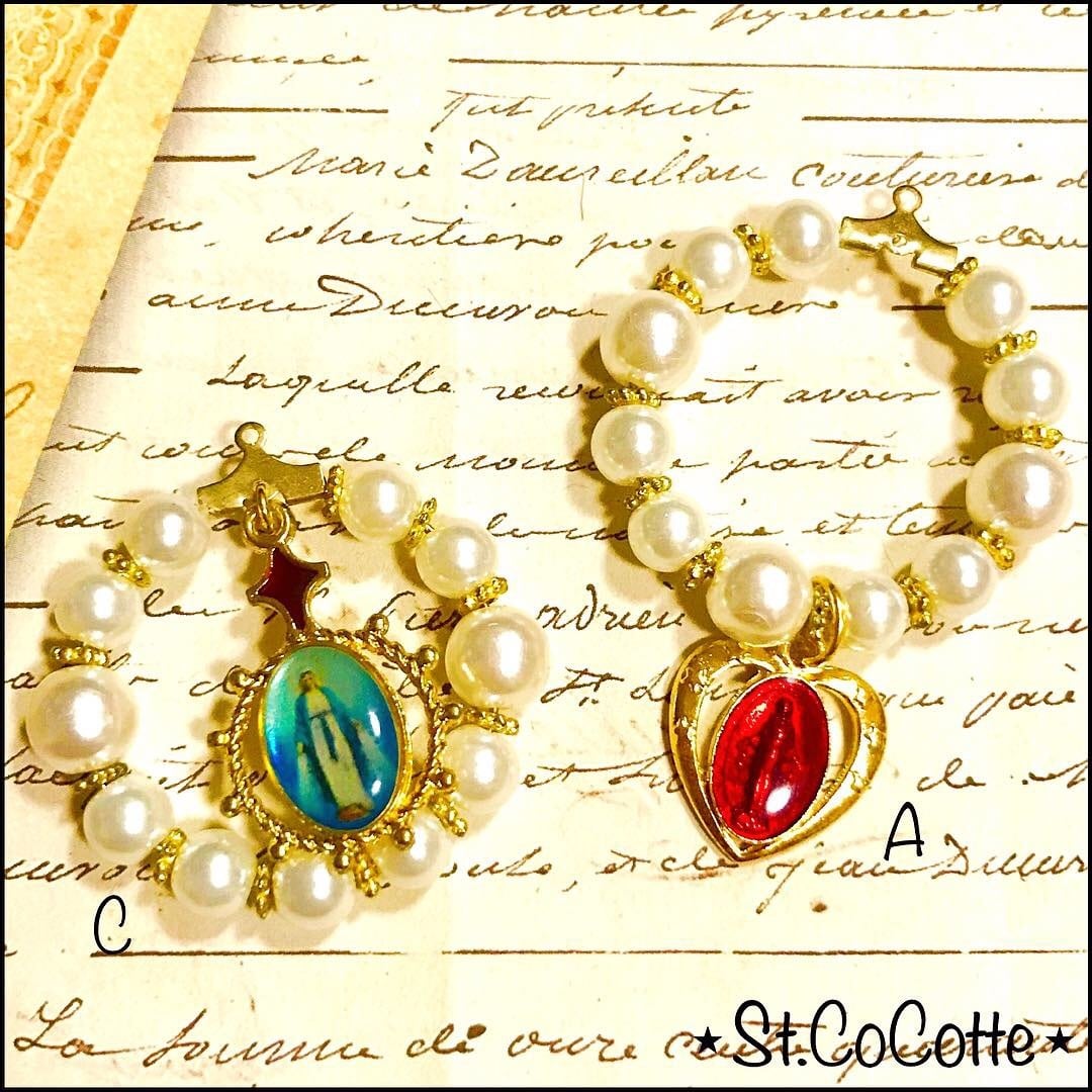 74 イタリア製のクロス＆メダイを使用 ハンドメイド ピアスor