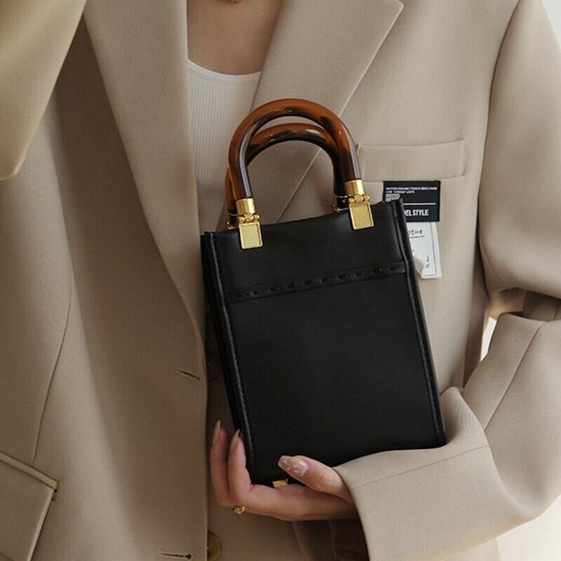 Tortoiseshell style shoulder 2color bag